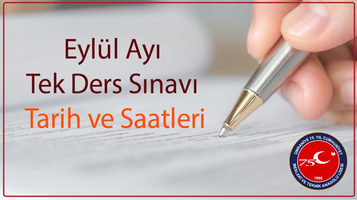 Tek Ders Sınavı Tarihleri
